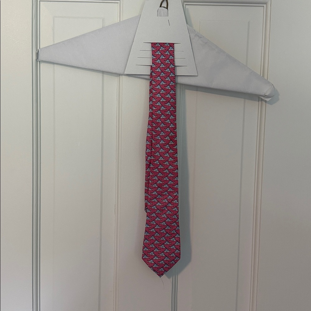 Pink and Blue Patterned Tie